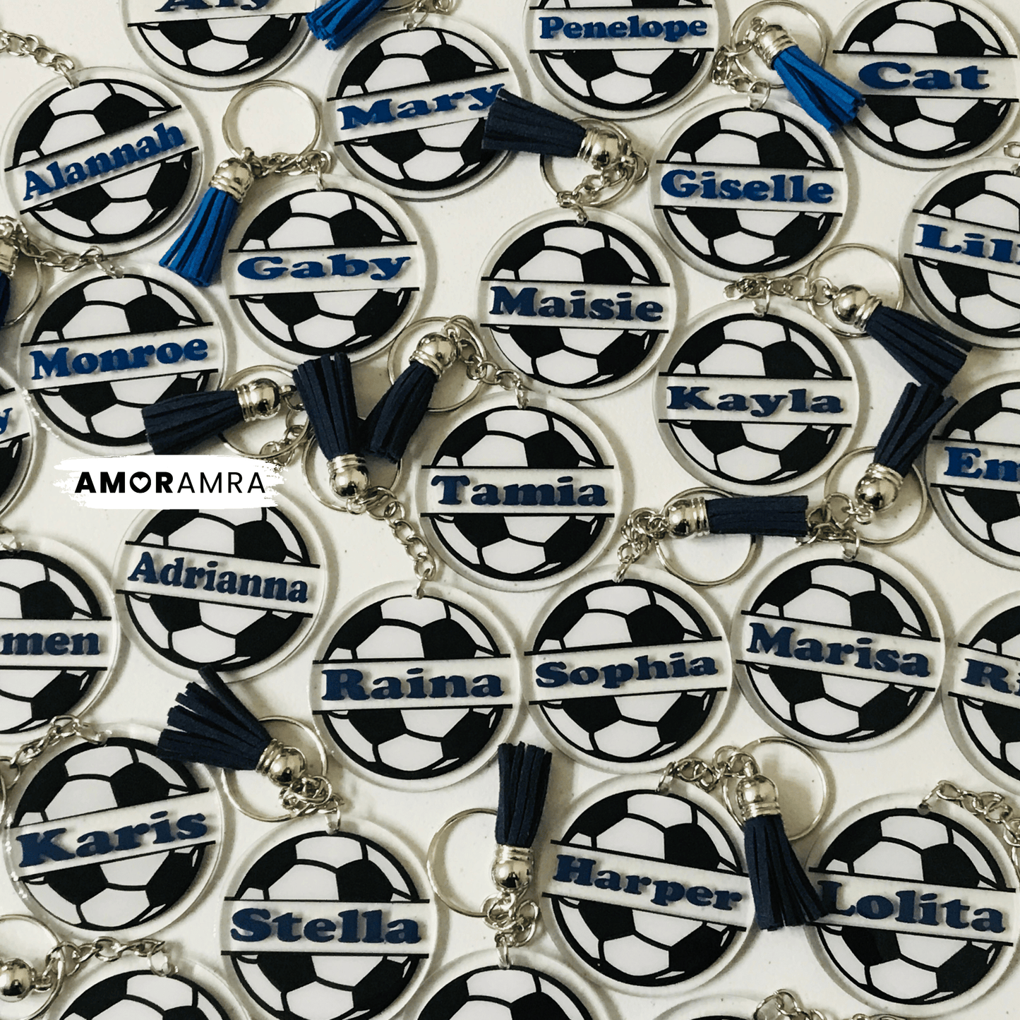 Personalized Soccer Keychain - Amor Amra