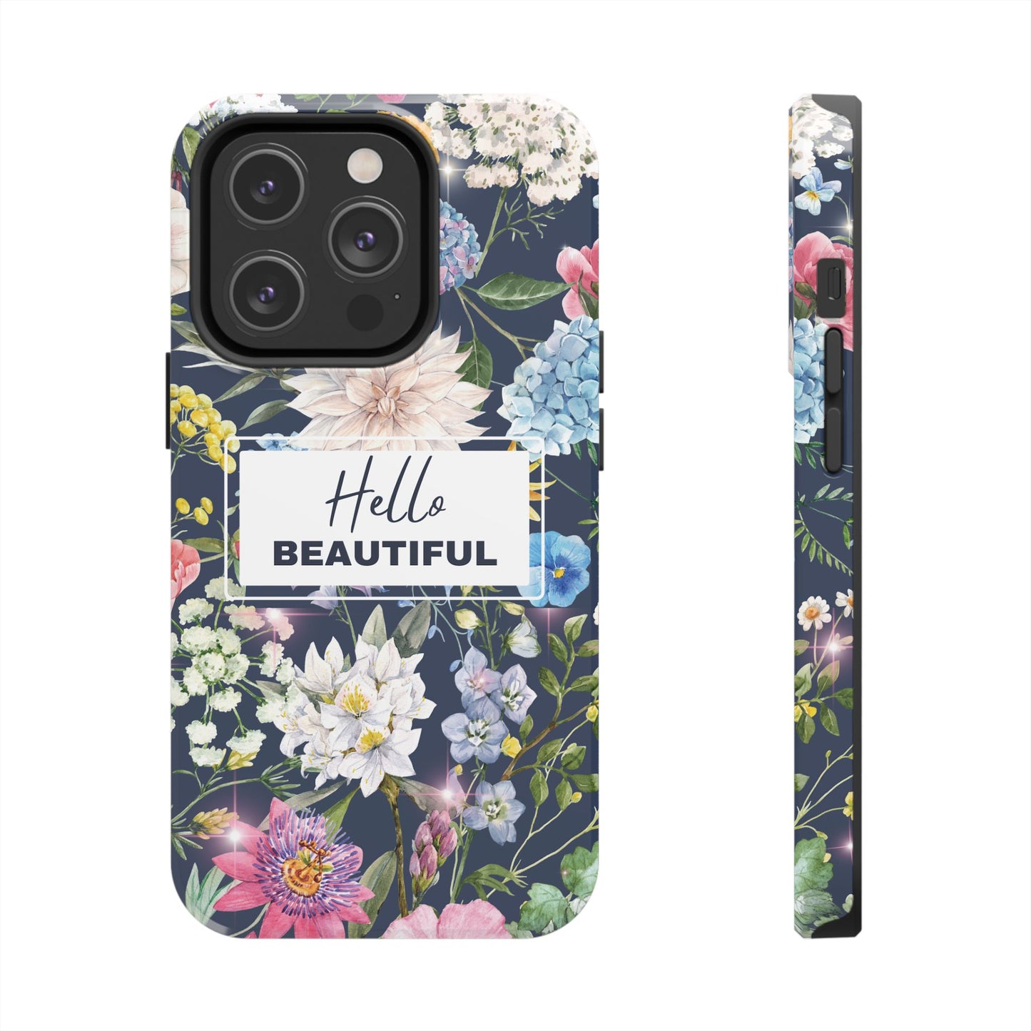 Floral Hello Beautiful iPhone Case
