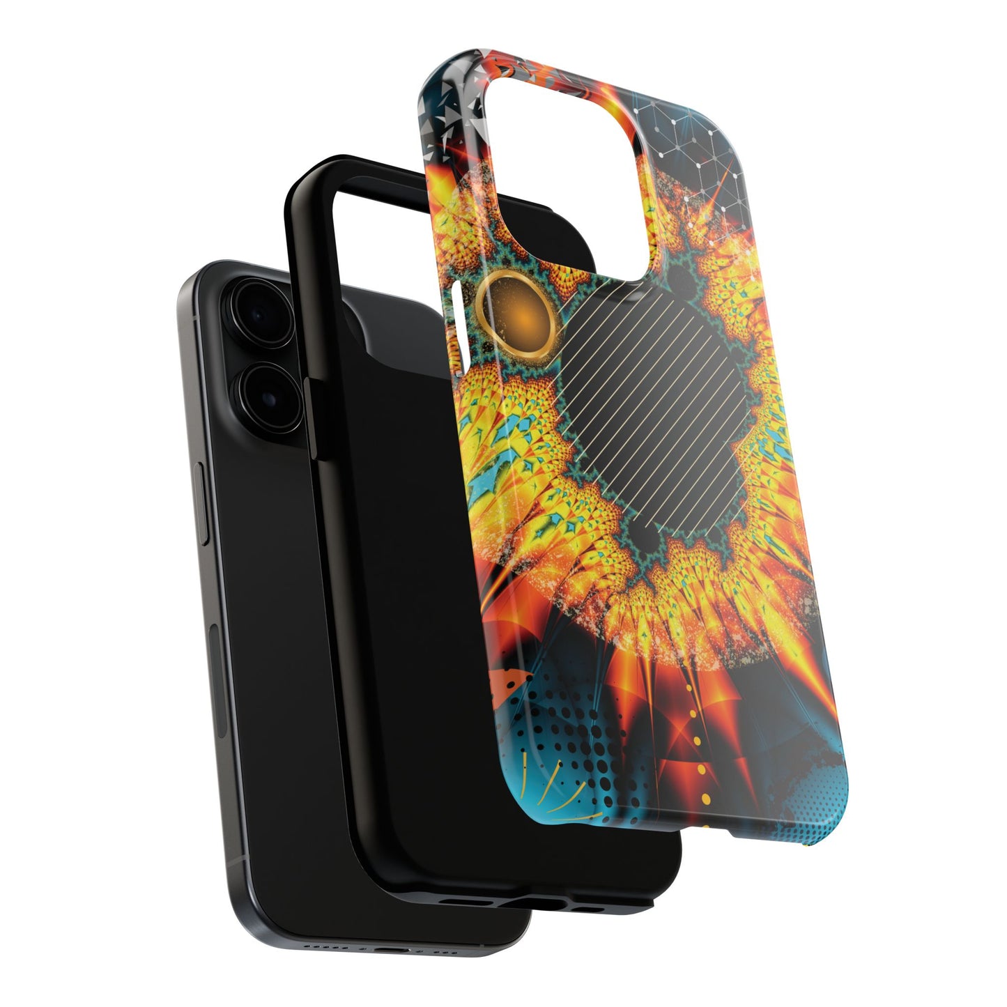 Vibrant Fire Abstract Design iPhone Case