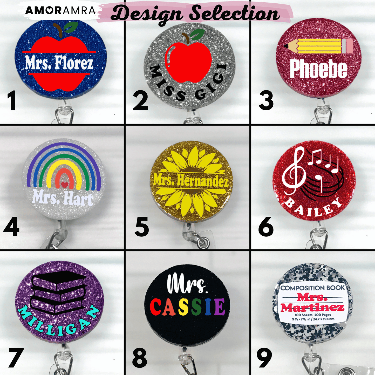 Personalized Teacher Retractable Badge Reel
