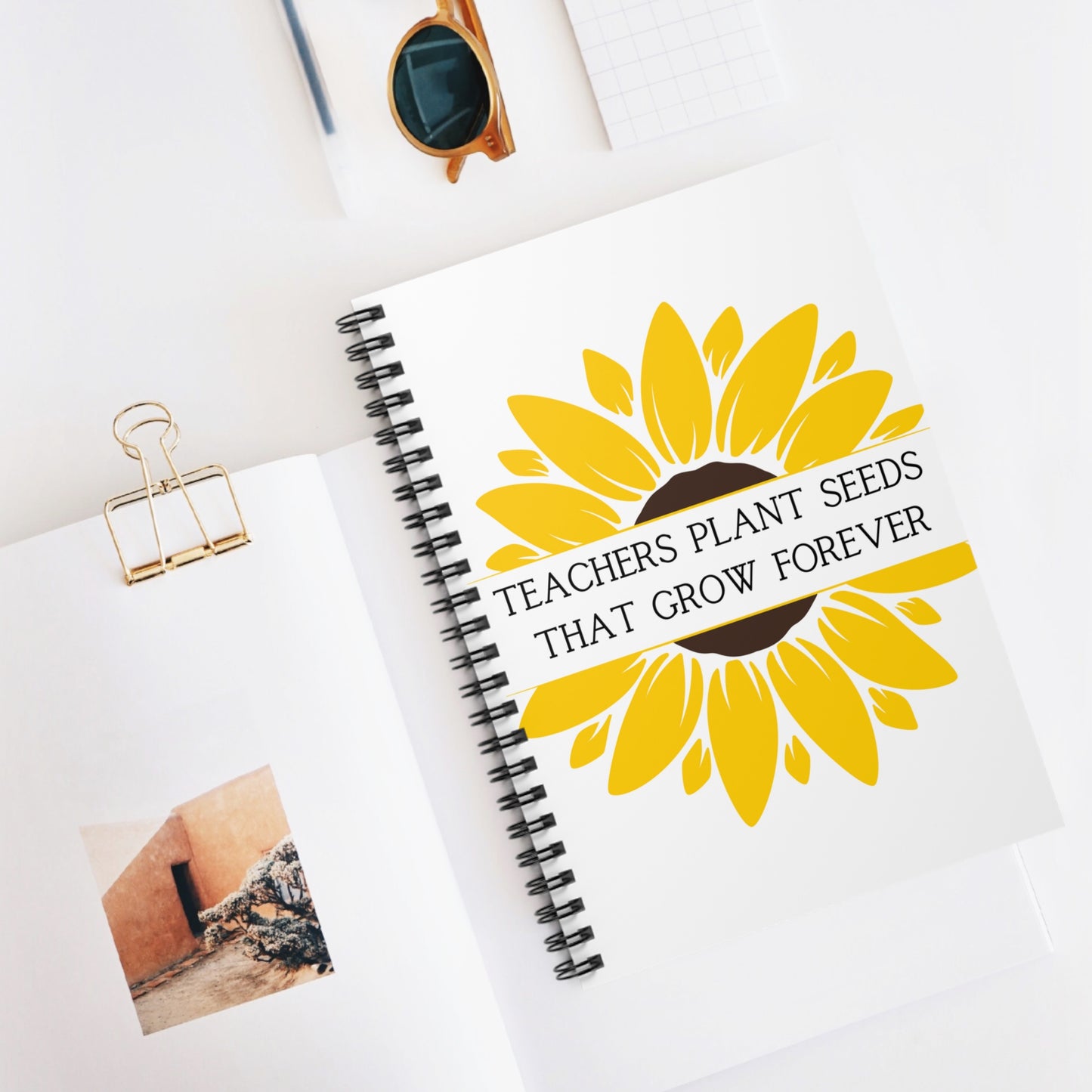 Teachers Plant Seeds That Grow Forever Notebook - Amor Amra