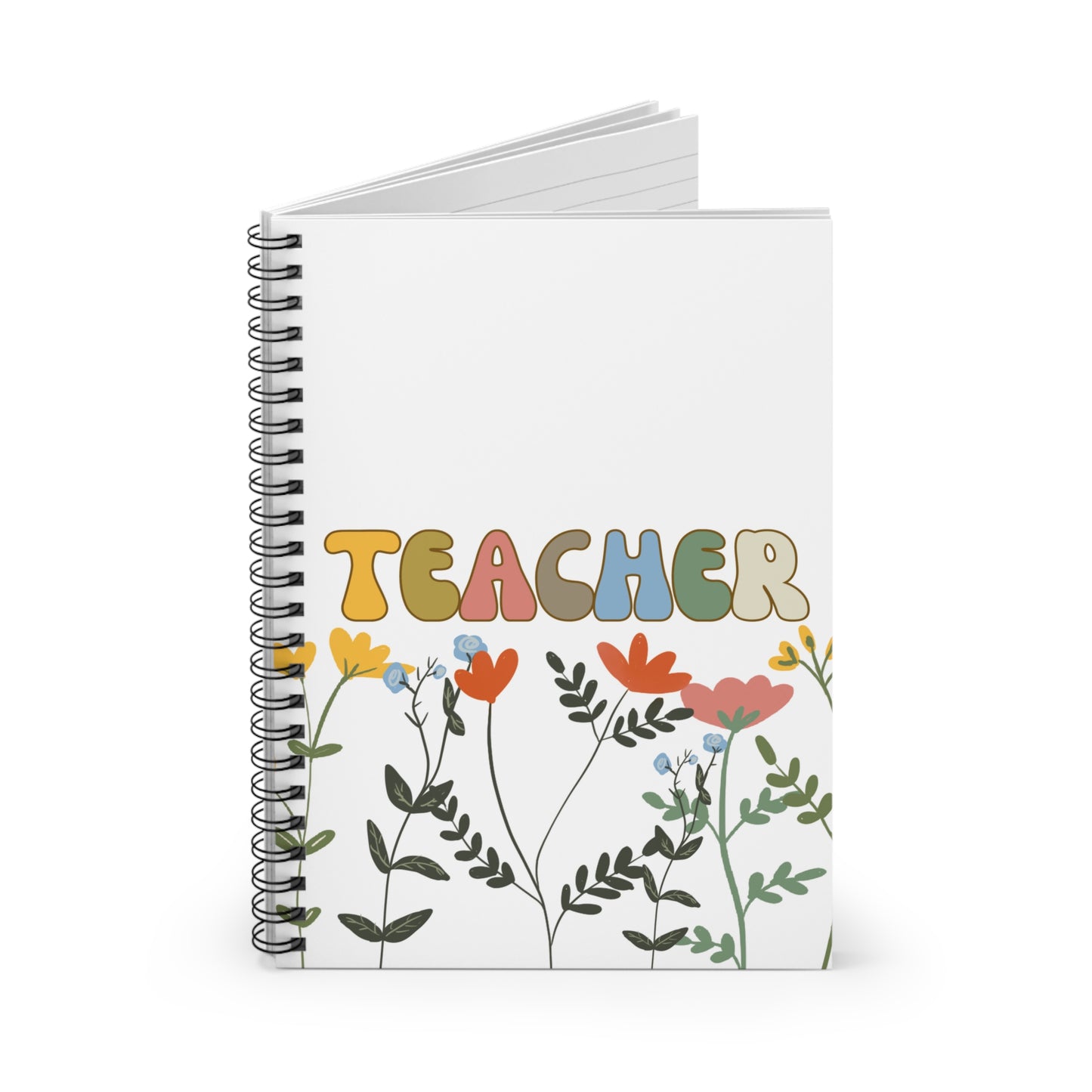 Teacher w/ Flowers Notebook