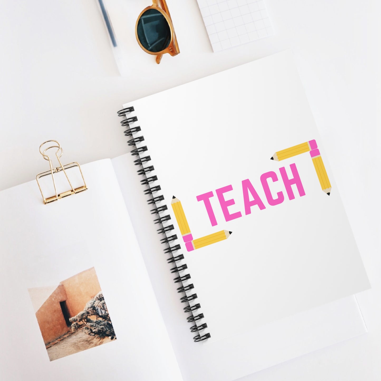 Teach Pencil Border Notebook