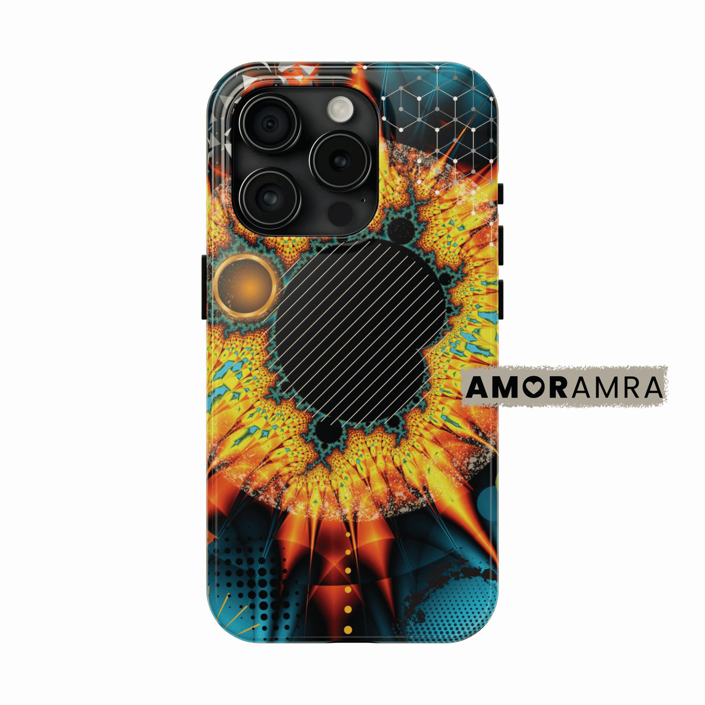 Vibrant Fire Abstract Design iPhone Case