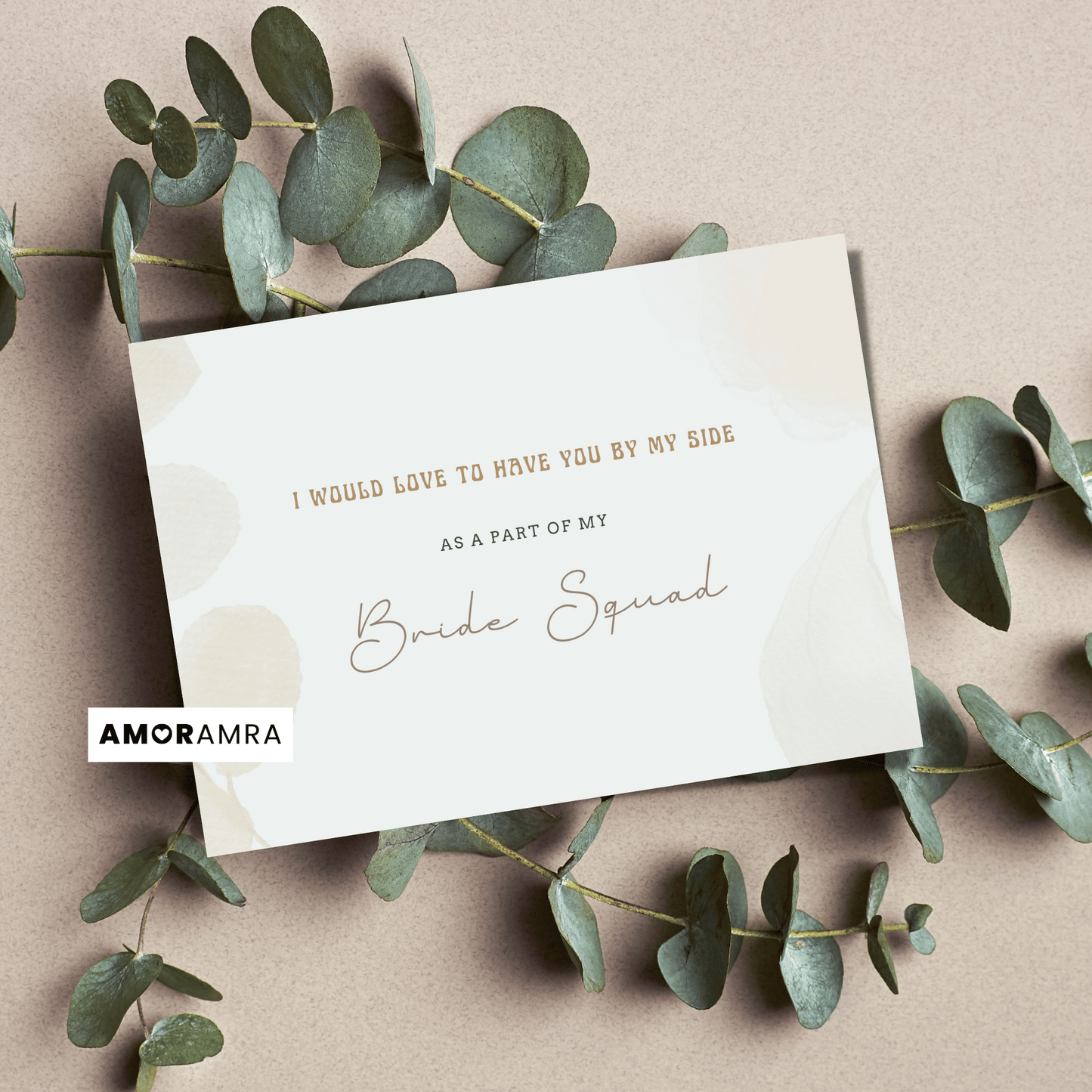 Printable Bridesmaid Proposal | Bride Squad Card - Amor Amra