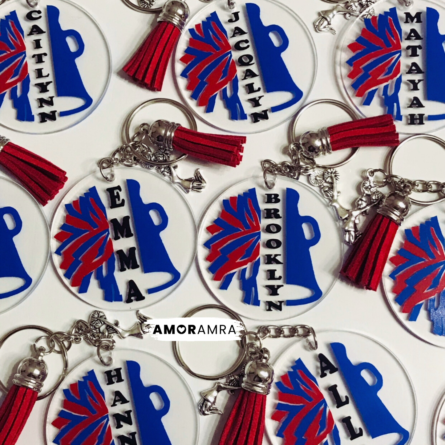 Personalized Cheerleader Keychain | Dance Team - Amor Amra