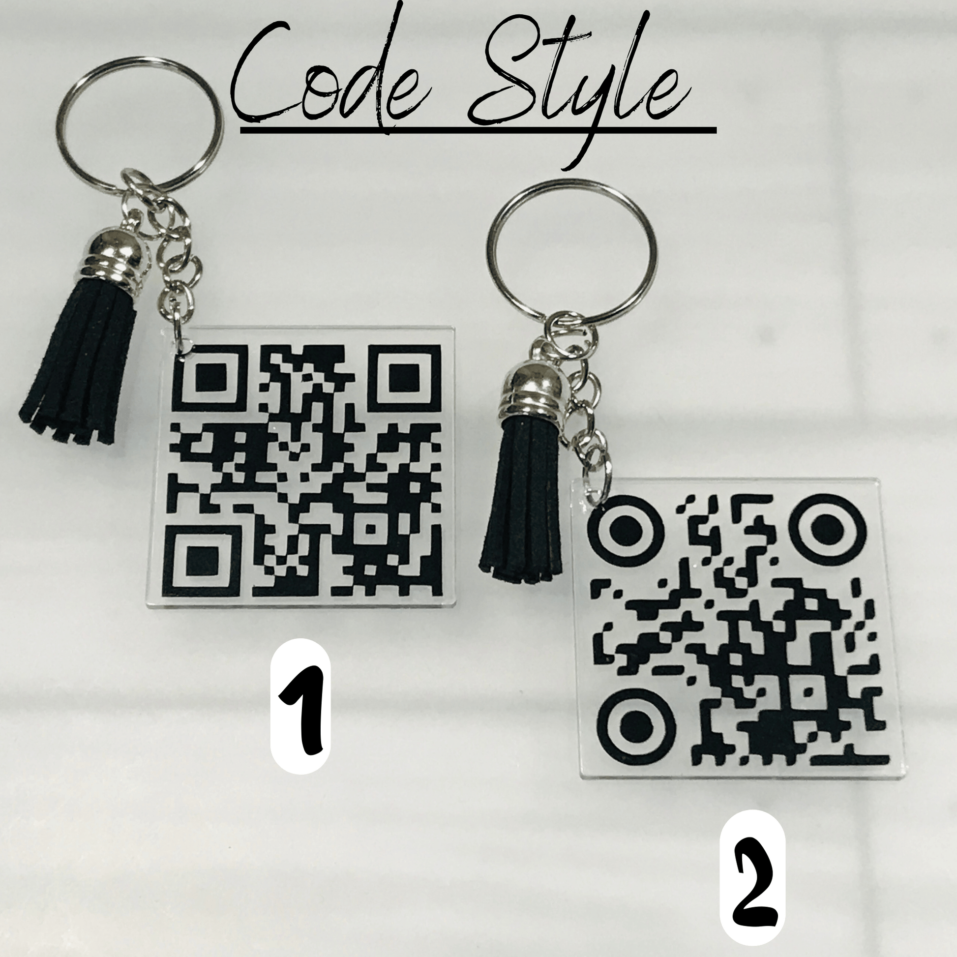 QR Code Keychain | Scannable Keychain - Amor Amra