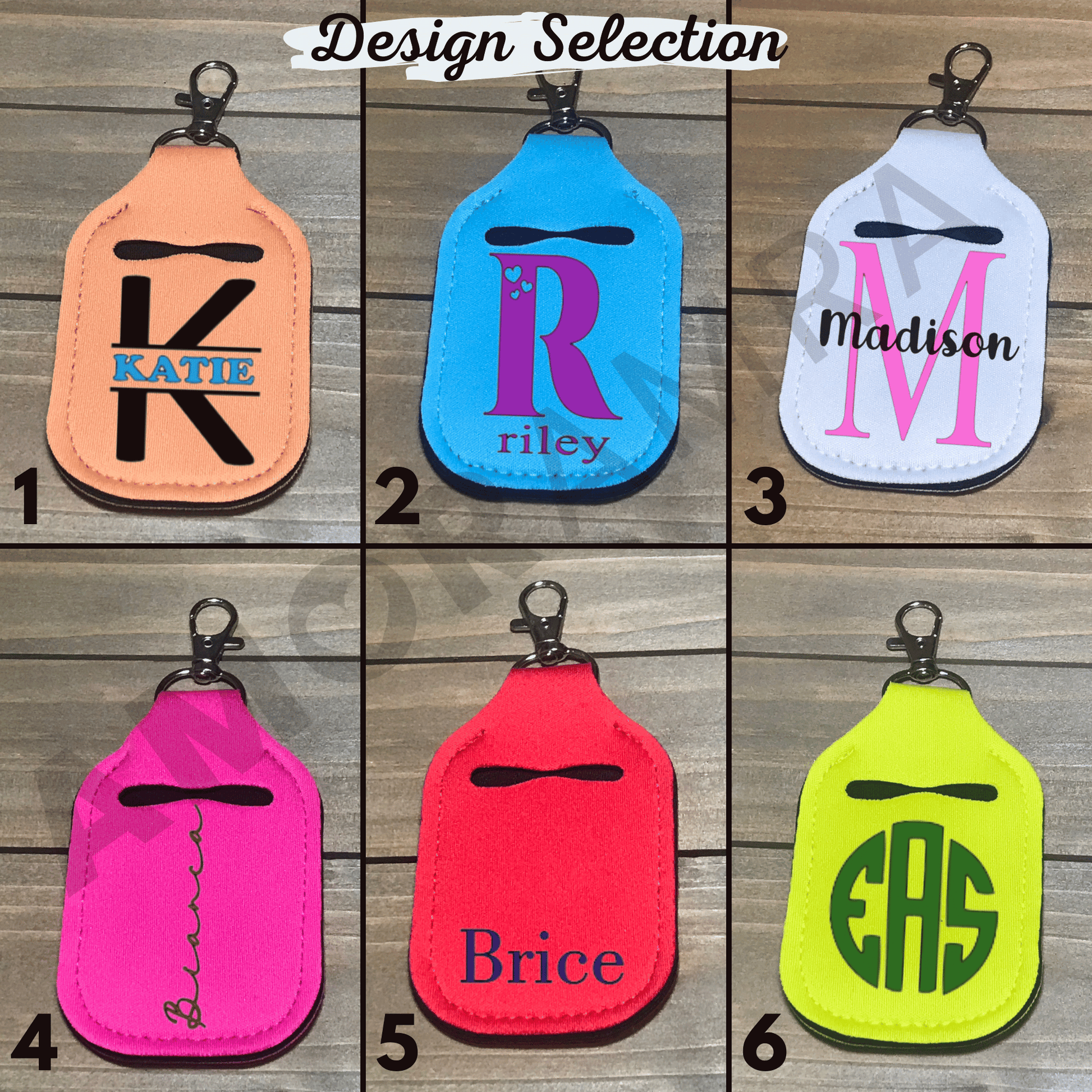 Personalized Hand Sanitizer Keychain Holders - Amor Amra