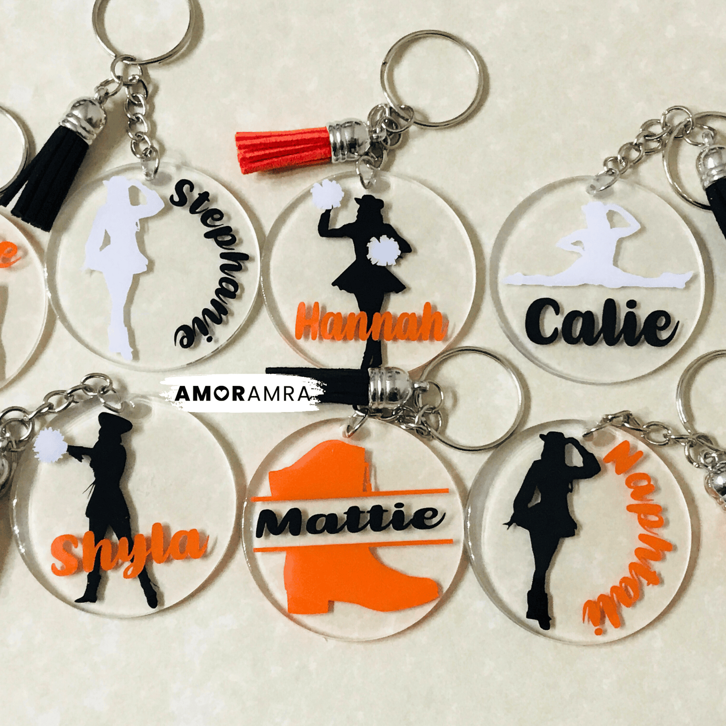 Personalized Drill Team Keychain