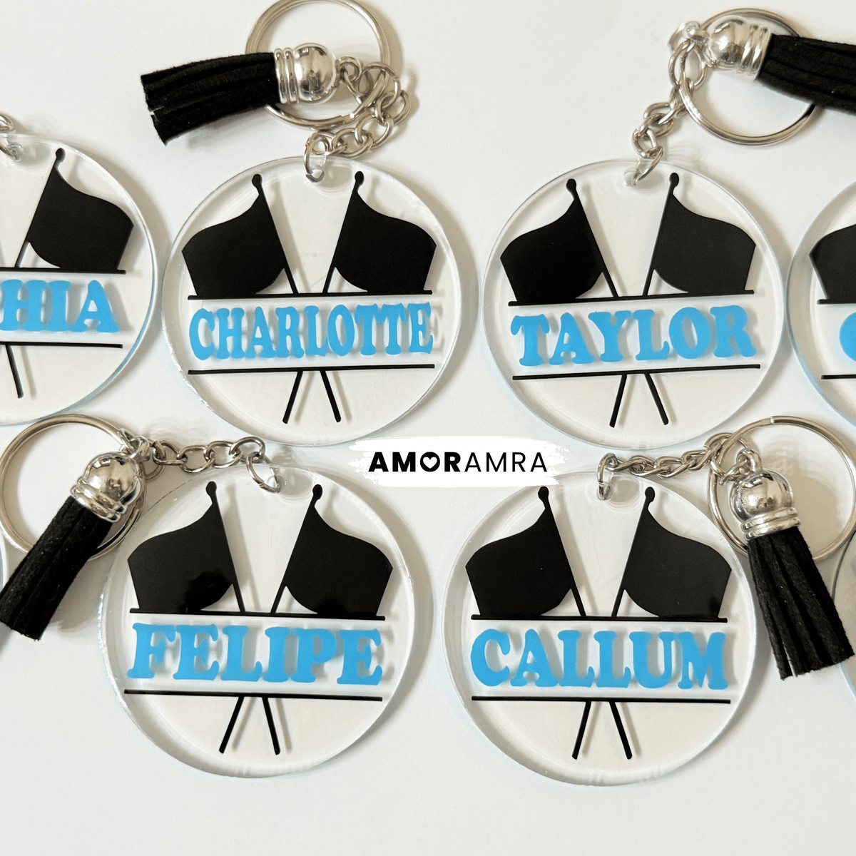 Personalized Color Guard Keychain | Winter Guard Gift - Amor Amra