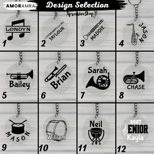 Personalized Marching Band Keychain