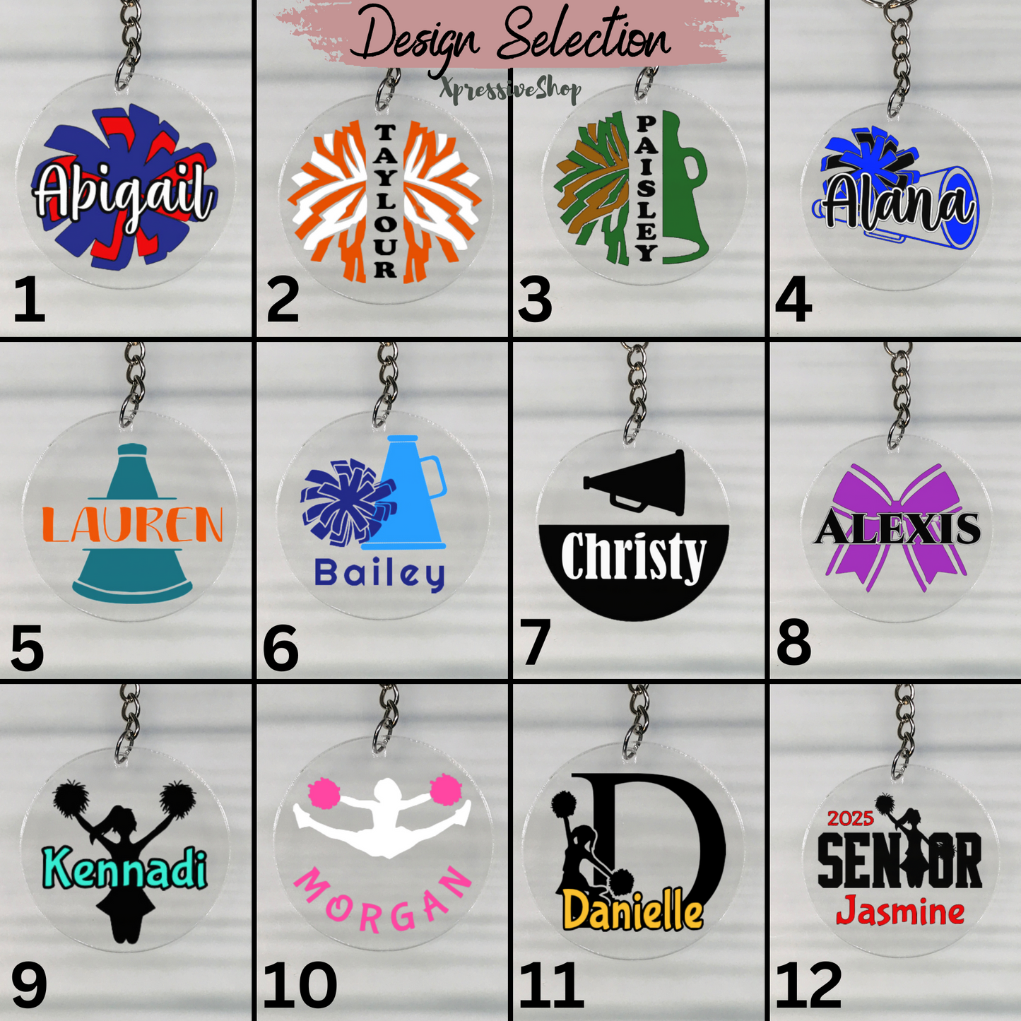Personalized Cheerleader Keychain | Dance Team - Amor Amra