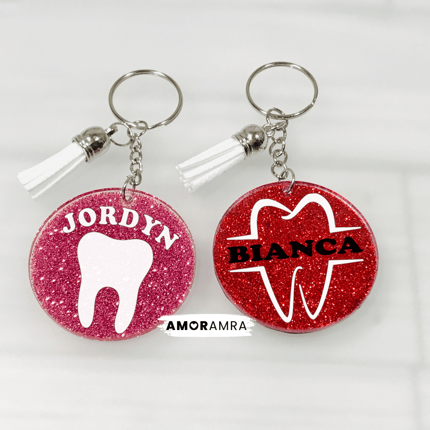 Glitter Dentist Keychain | Orthodontist Gift