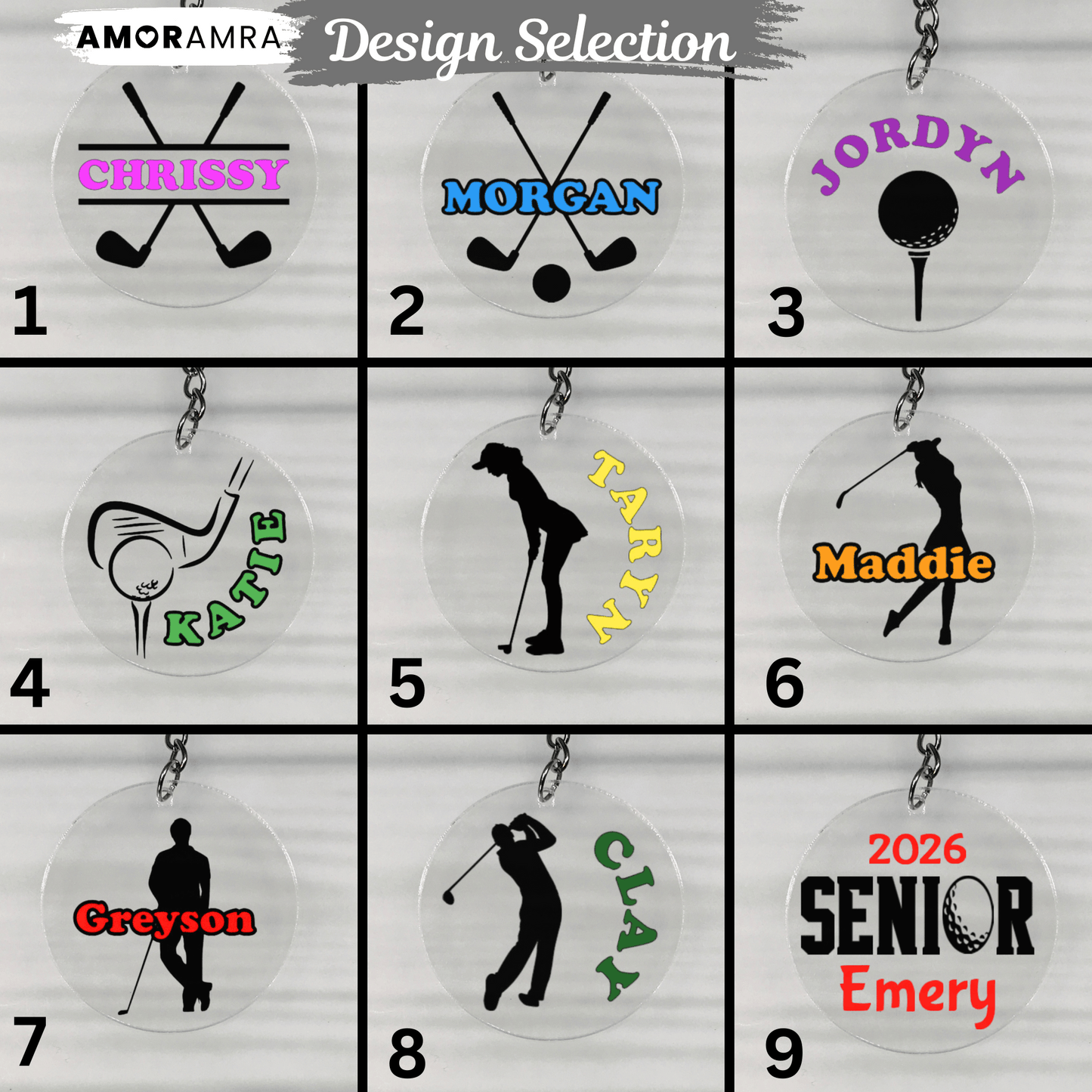 Personalized Golf Keychain