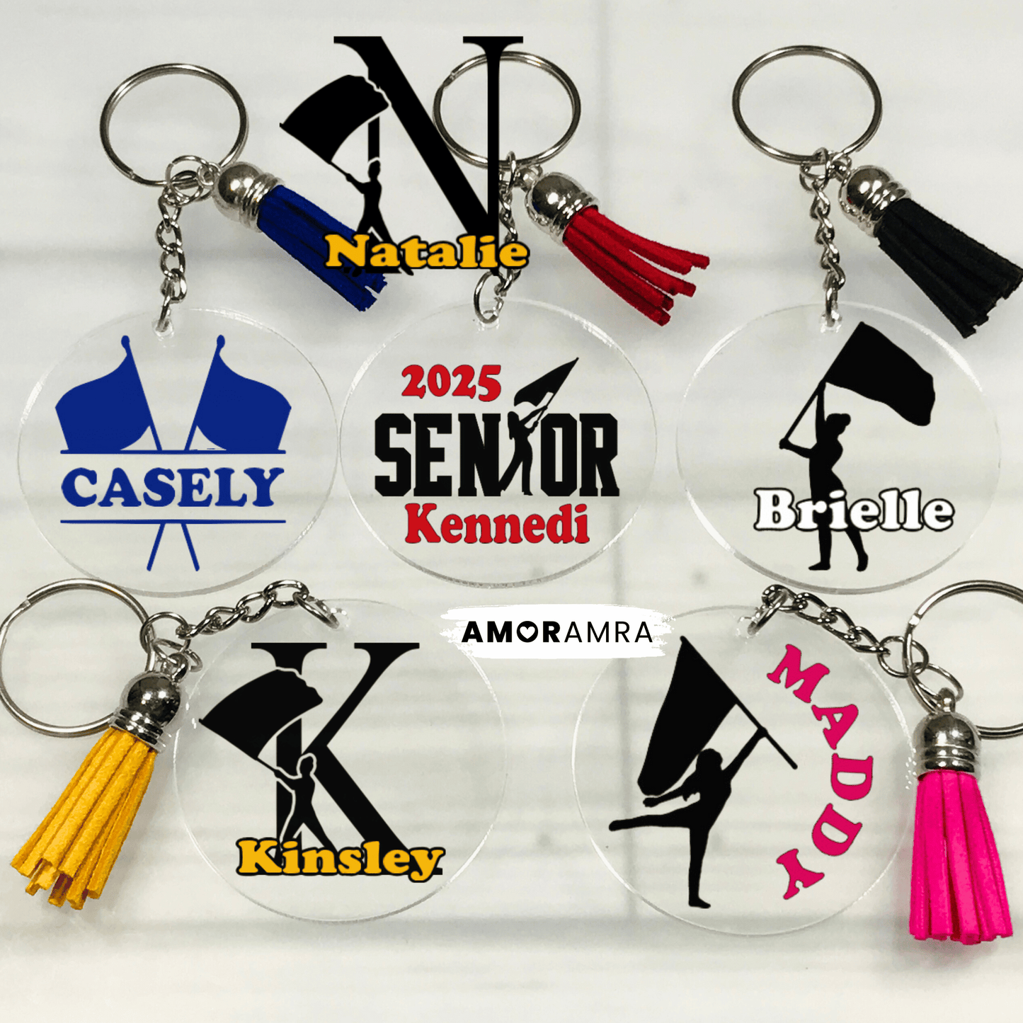 Personalized Color Guard Keychain