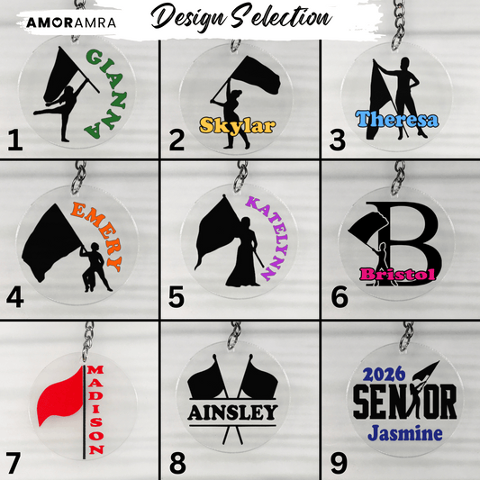 Personalized Color Guard Keychain