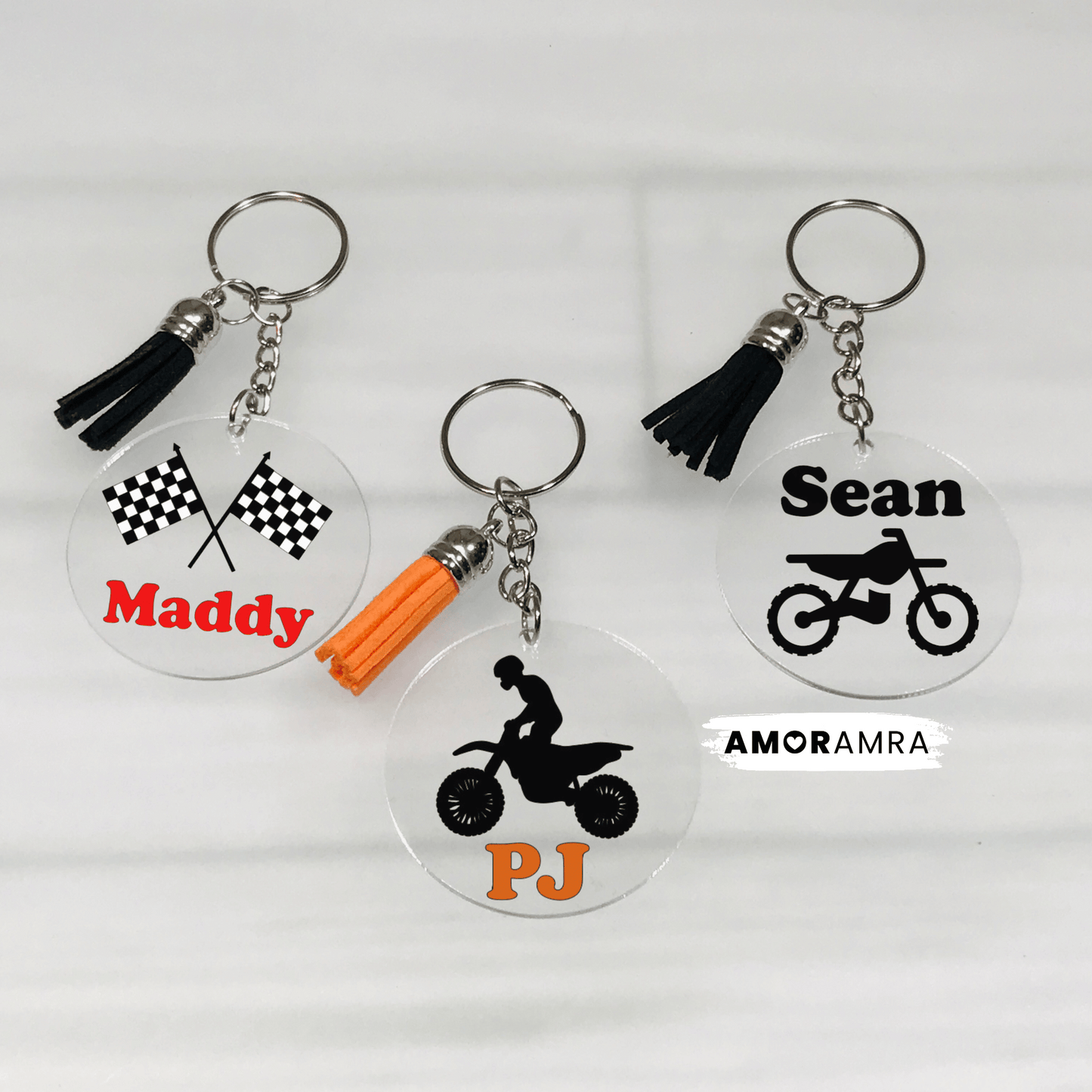 Personalized Motocross Keychain