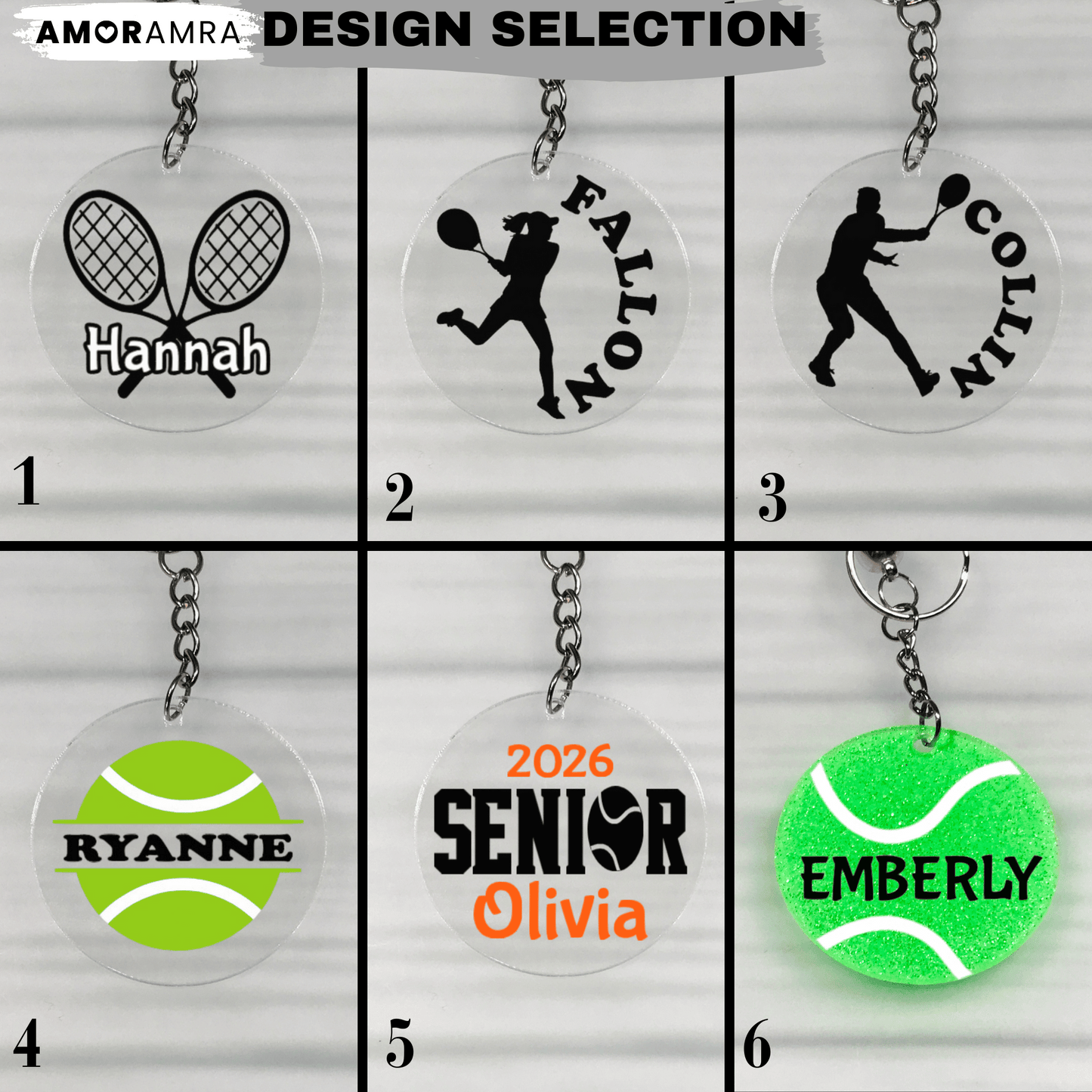 Personalized Tennis Keychain
