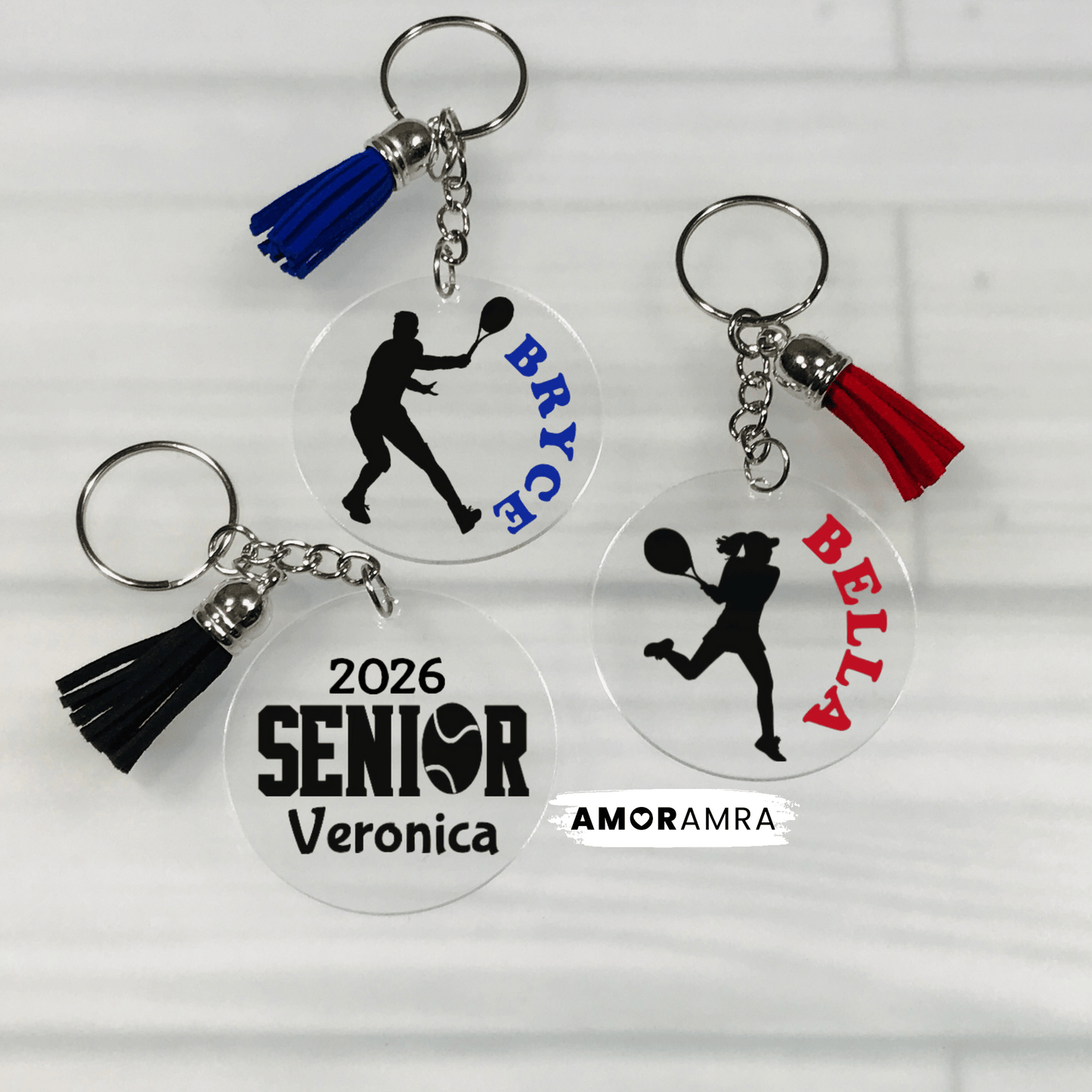 Personalized Tennis Keychain
