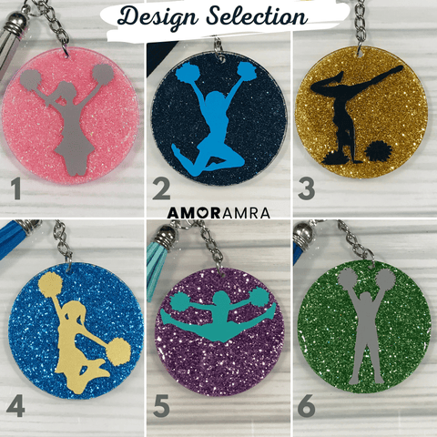 Glitter Cheerleader Keychains - Amor Amra