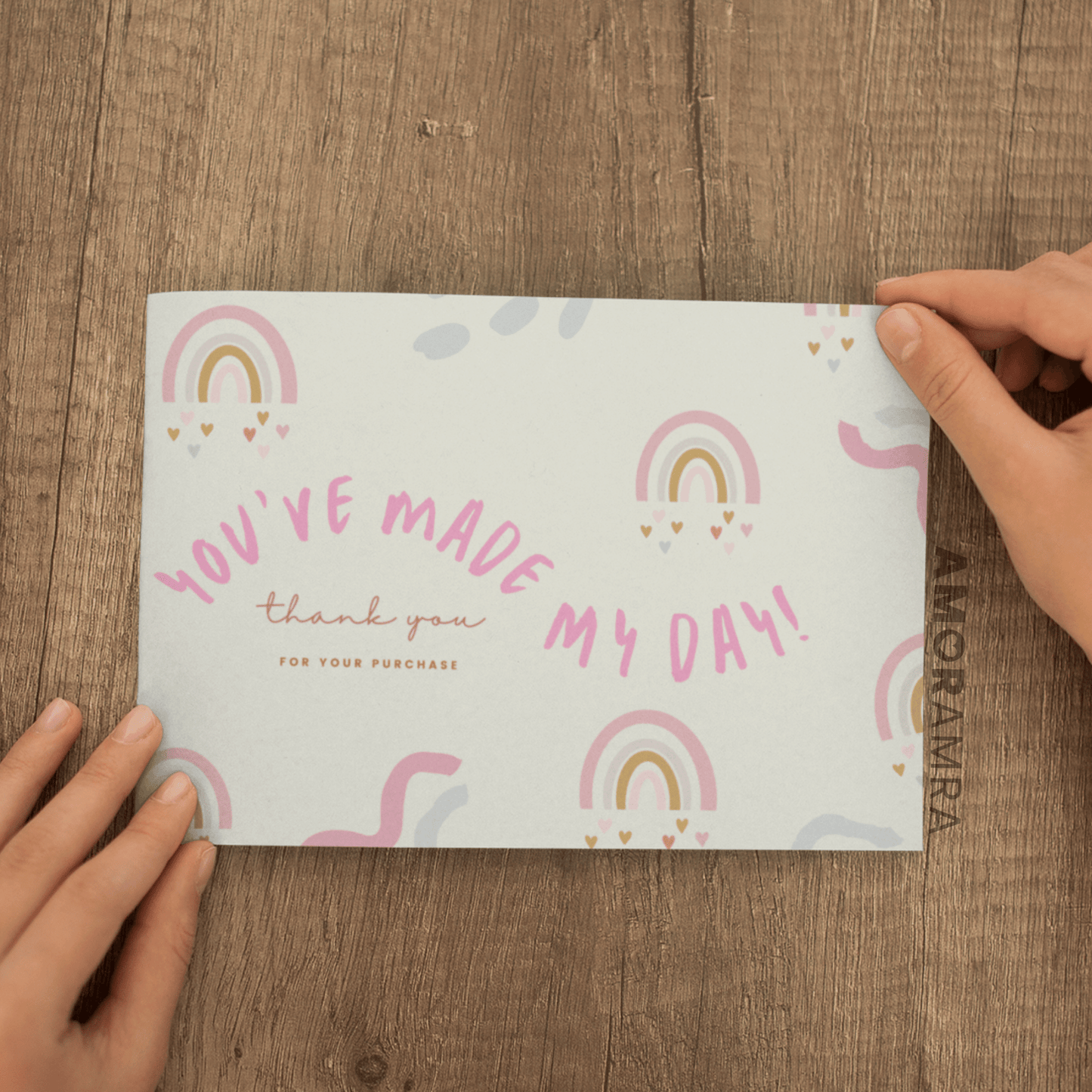Thank You Rainbow Packaging Inserts - Amor Amra