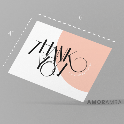 Thank You Packaging Inserts - Amor Amra