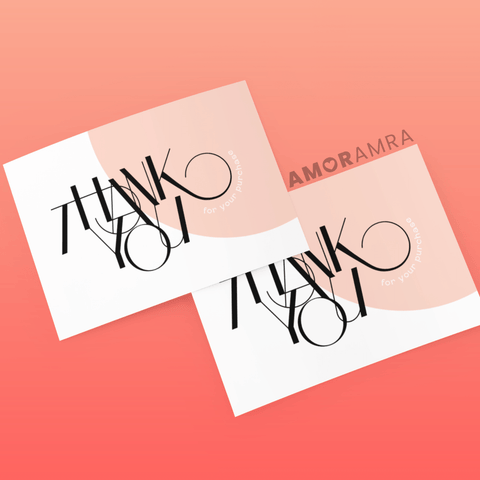 Thank You Packaging Inserts - Amor Amra