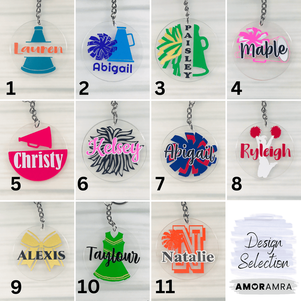 Personalized 2025 cheer keychains