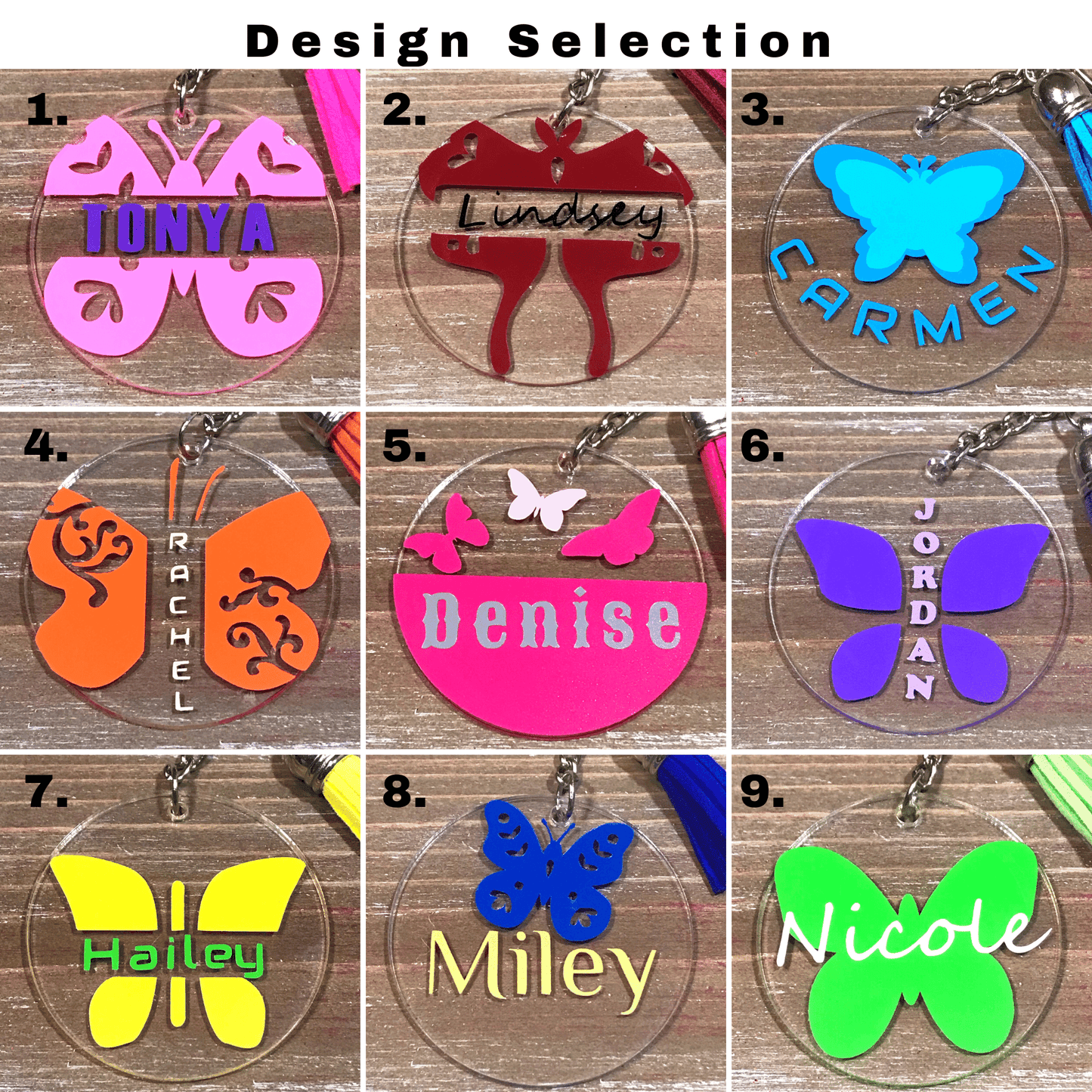 Personalized Butterfly Keychain - Amor Amra