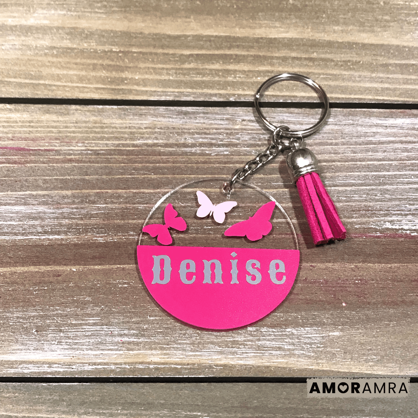 Personalized Butterfly Keychain - Amor Amra