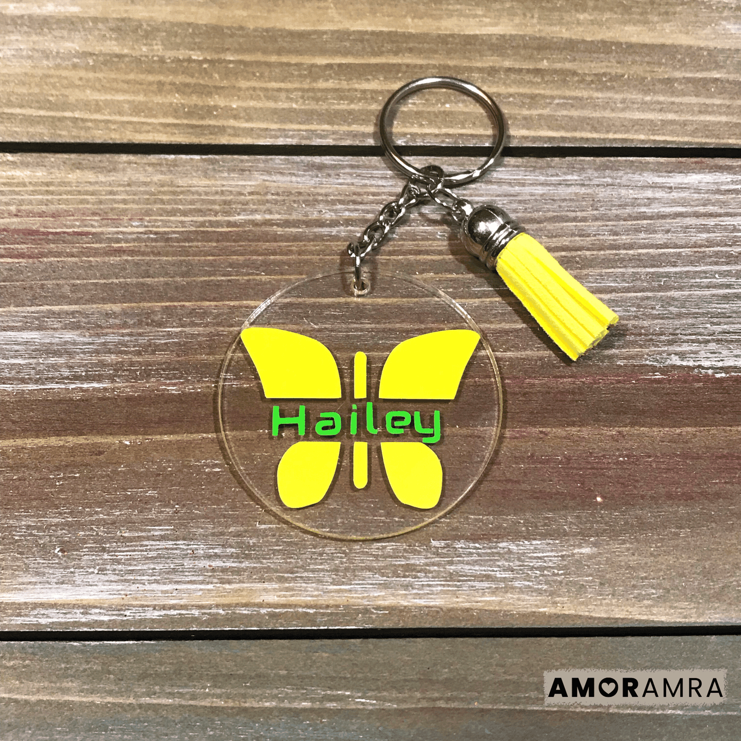Personalized Butterfly Keychain - Amor Amra