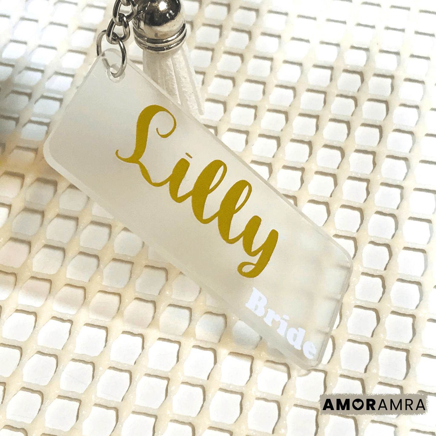 Personalized Bridal Keychain | Bridal Wedding Favors - Amor Amra