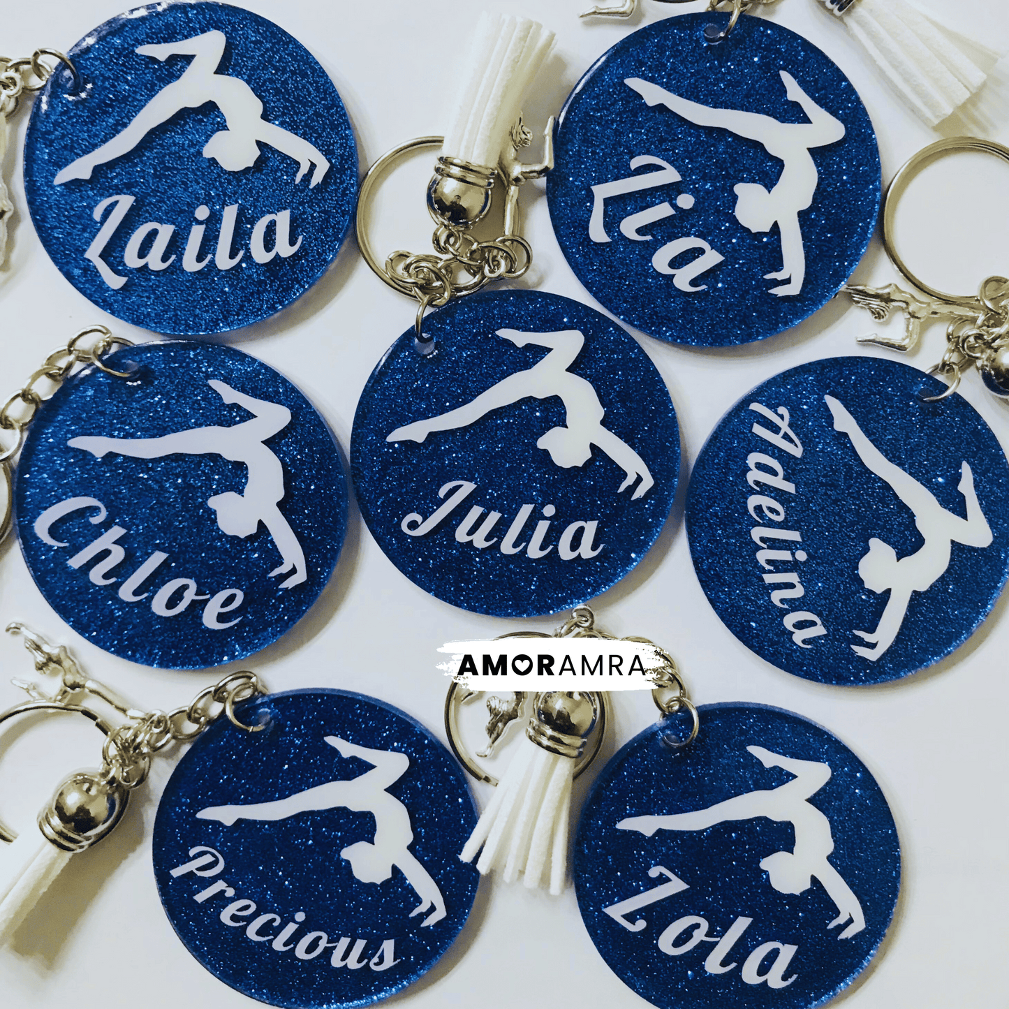 Glitter Gymnast Keychain | Gymnastics - Amor Amra