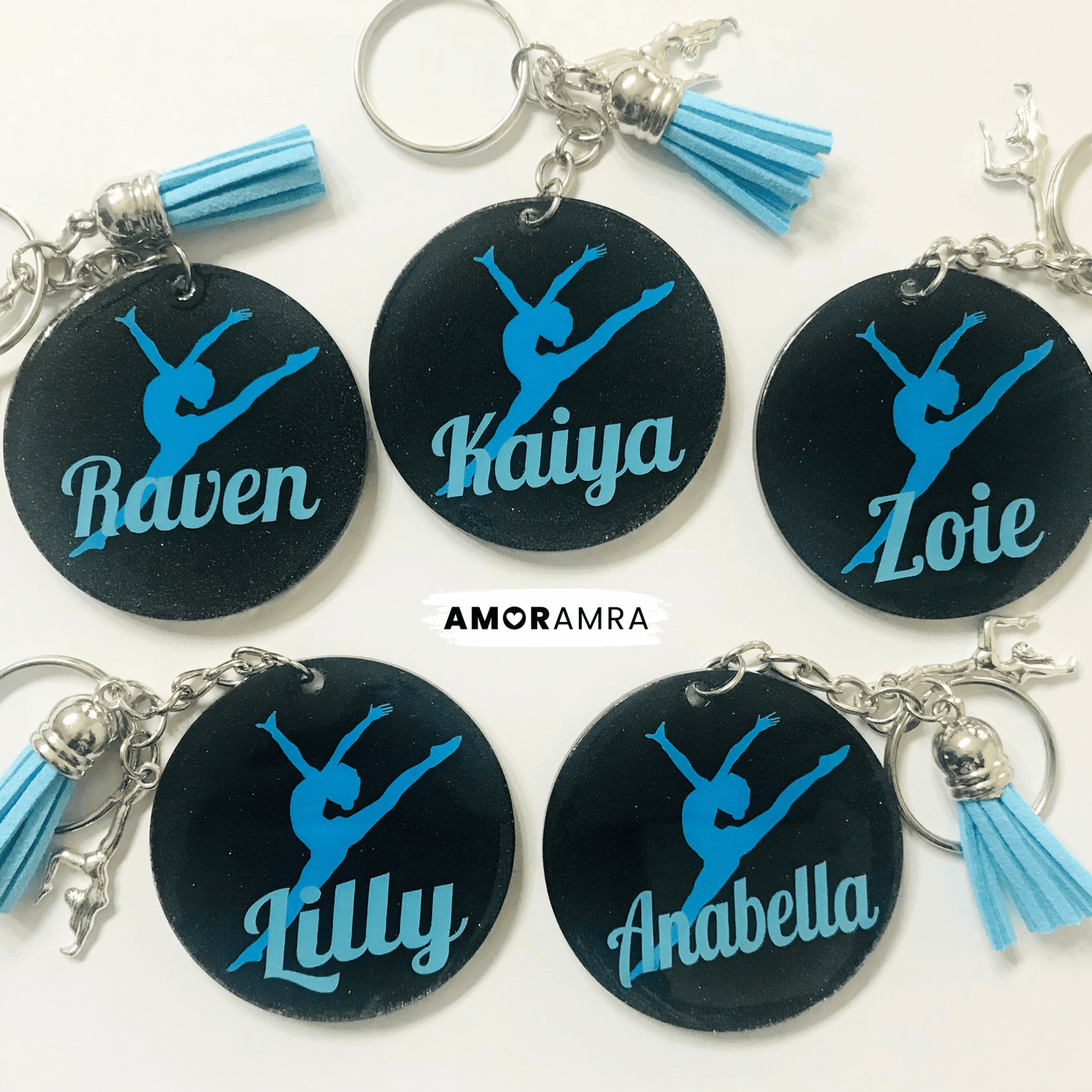 Glitter Gymnast Keychain | Gymnastics - Amor Amra