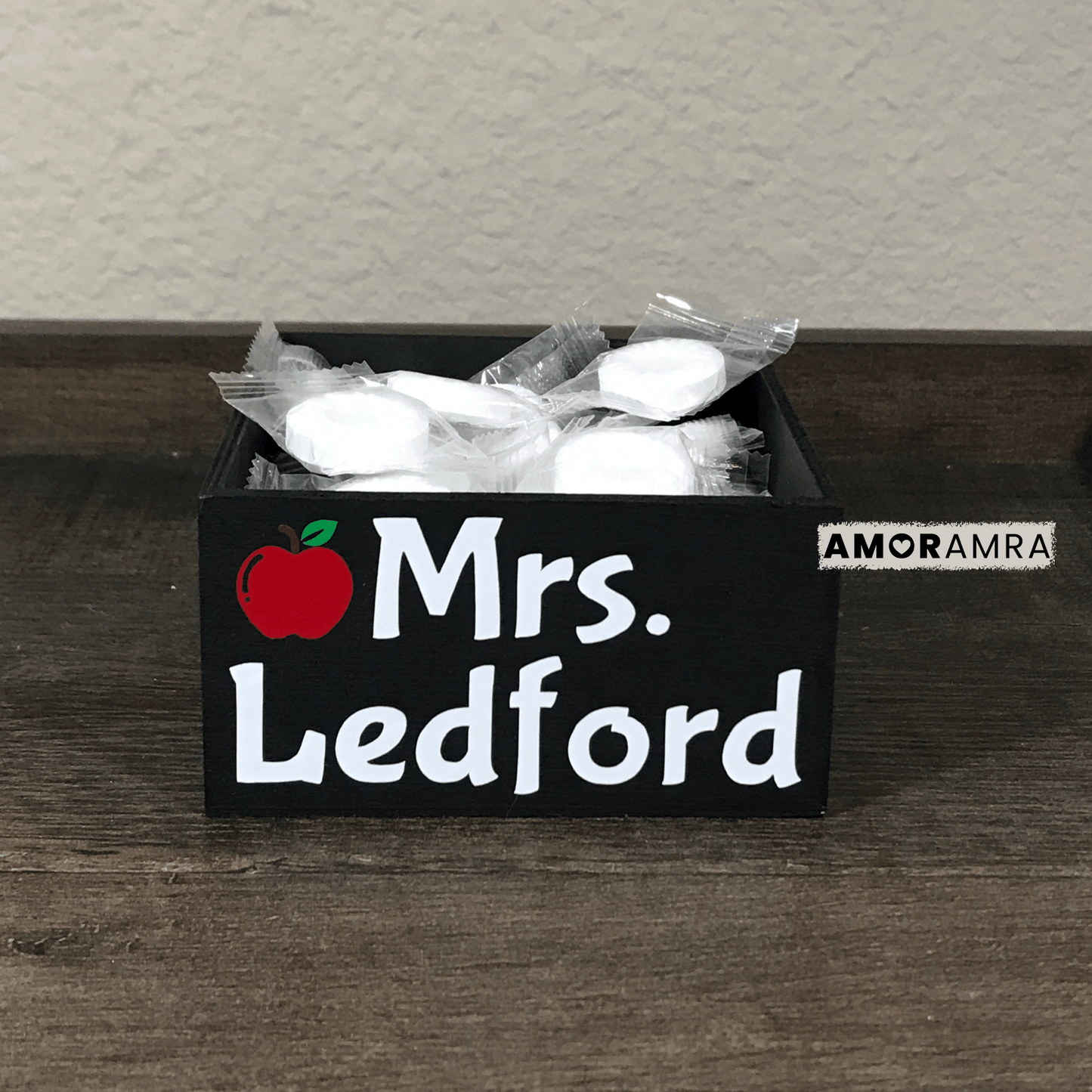 Personalized Black Paperclip Holder | Sticky Note Holder - Amor Amra