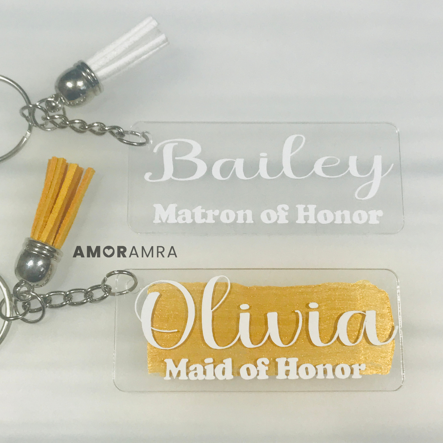 Personalized Bridal Keychain | Bridal Wedding Favors - Amor Amra