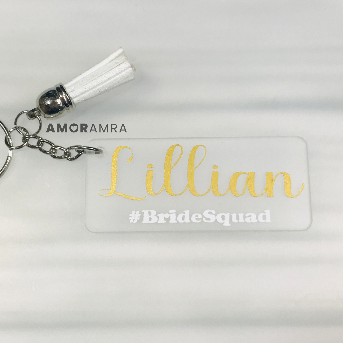 Personalized Bridal Keychain | Bridal Wedding Favors - Amor Amra