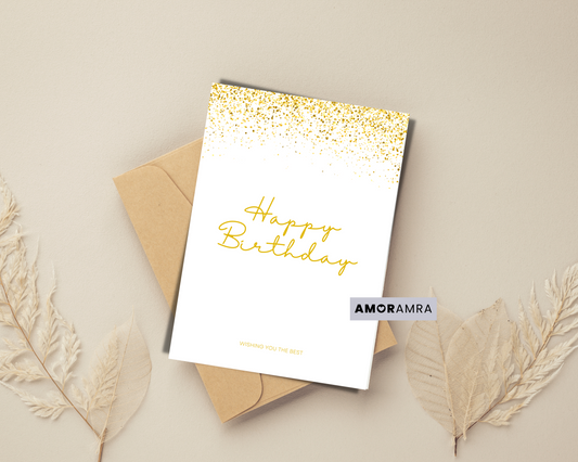 Birthday Card | Shimmer Gold - Amor Amra