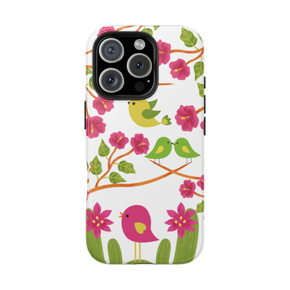 Cute Bird and Flower iPhone Case