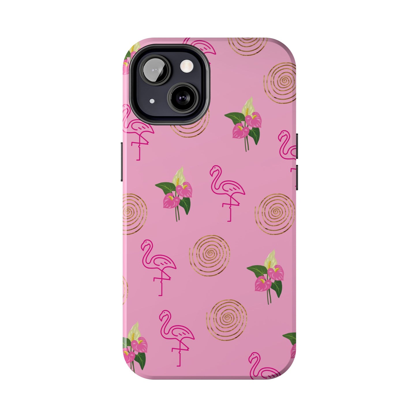 Pink Flamingo Floral iPhone Case