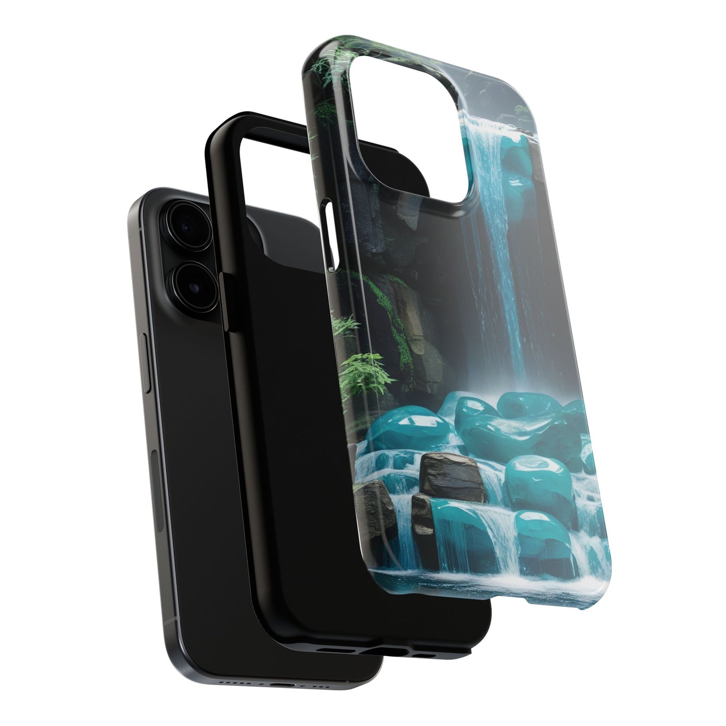 Turquoise Gemstone Waterfall Phone Case
