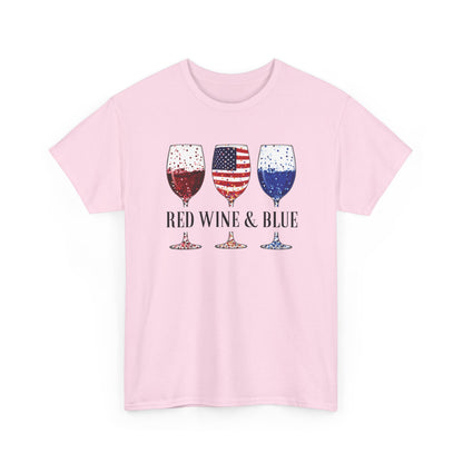 Red Wine and Blue Shirt | 4th of July Tee - Amor Amra