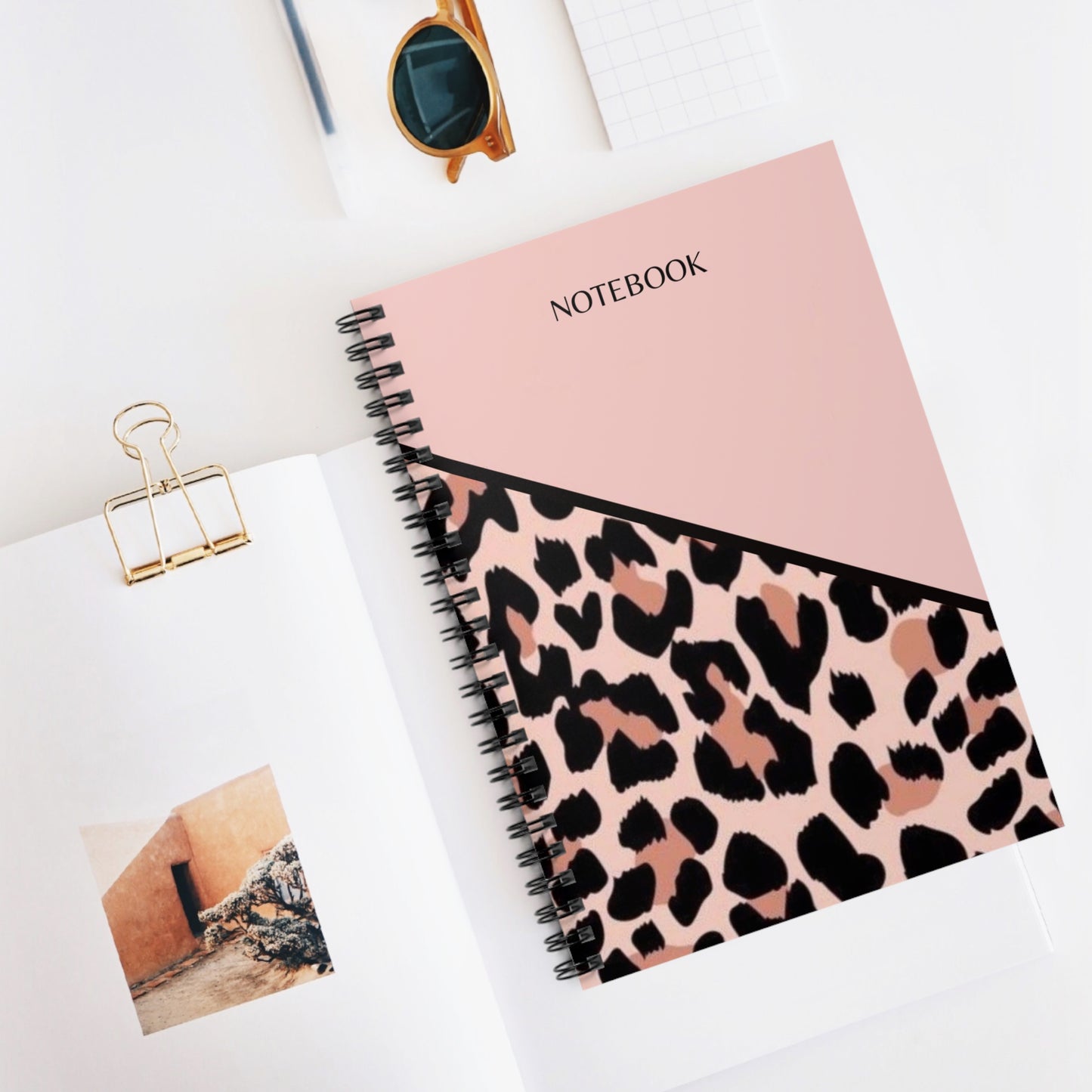 Pink Cheetah Print Notebook