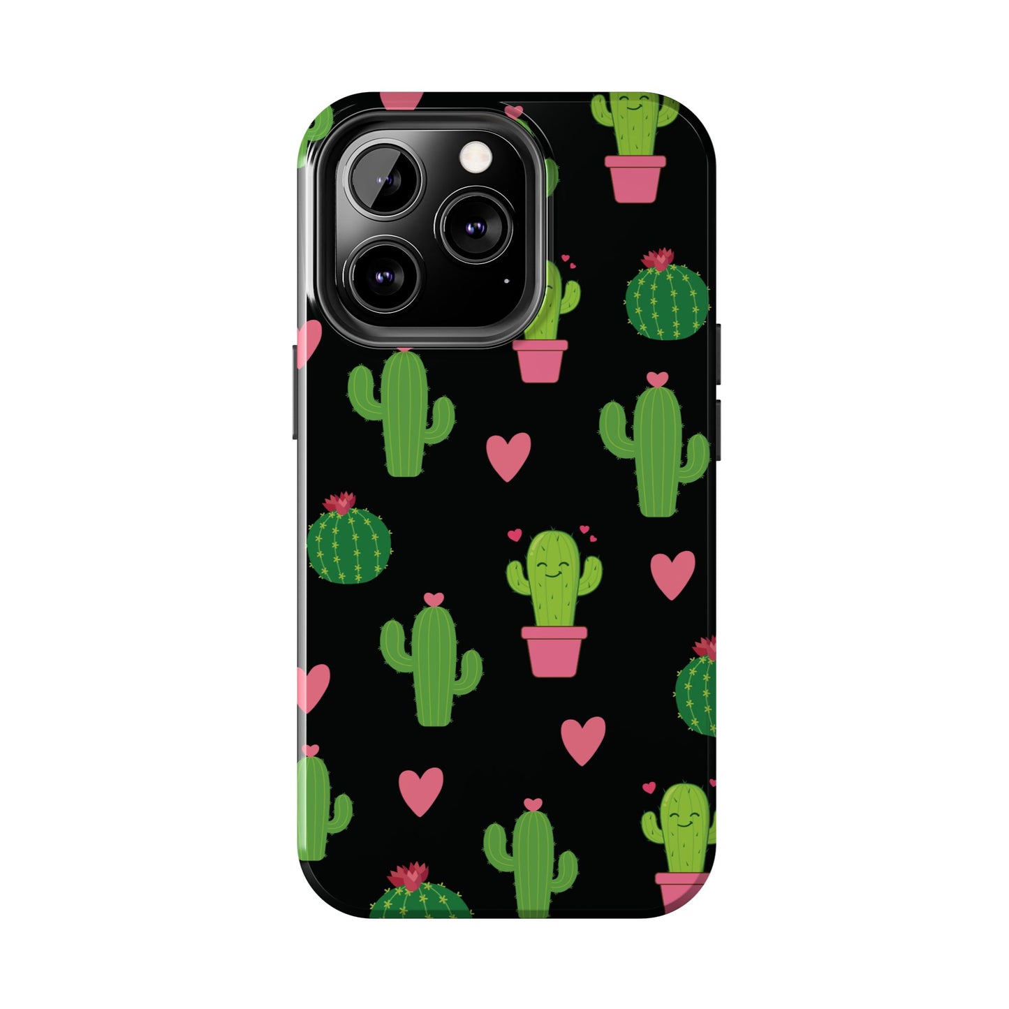 Cactus with Pink Hearts iPhone Case