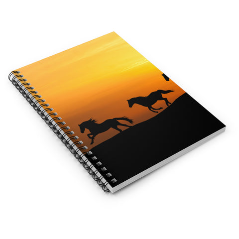 Horses With Sunset Notebook - Amor Amra