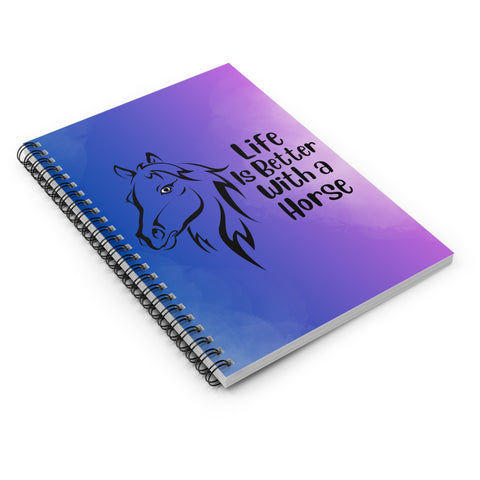 Life Is Better With A Horse (gradient) Notebook