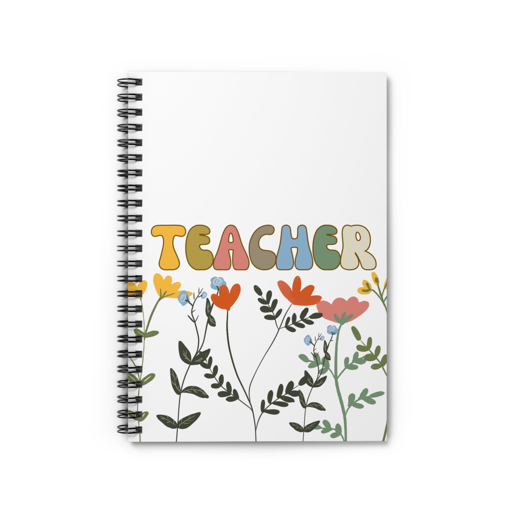 Teacher w/ Flowers Notebook