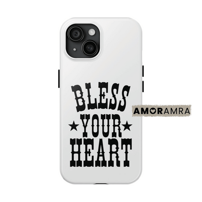 Phone case with 'Bless Your Heart' text Y'all… this "Bless Your Heart" iPhone case is the perfect blend of Southern charm, sass, and style!