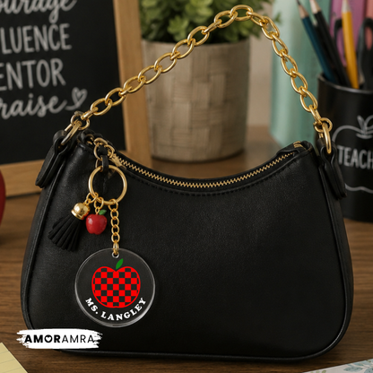 Personalized Apple Acrylic Keychain | Apple Charm