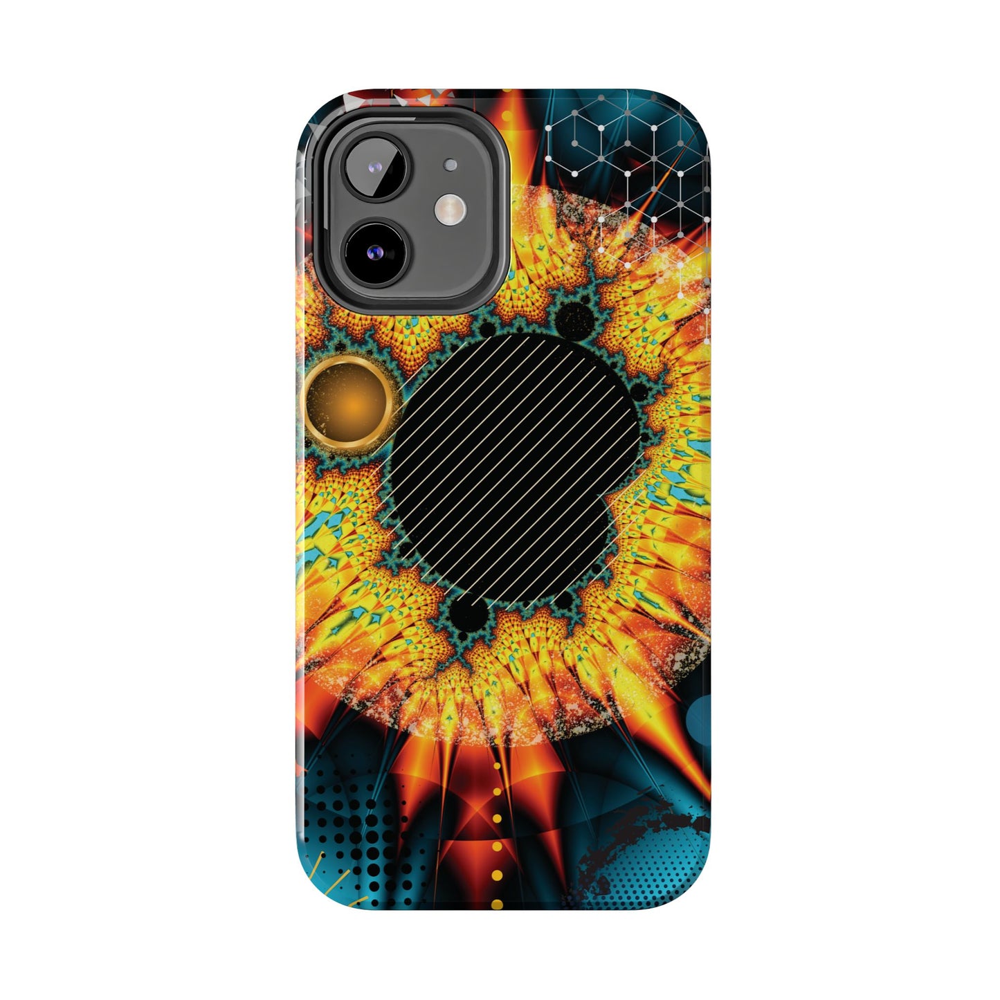Vibrant Fire Abstract Design iPhone Case